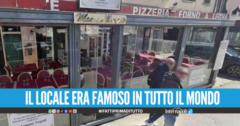 Sgomberata il noto ristorante-pizzeria 'Mamma Napoli', è stato confiscato alla camorra