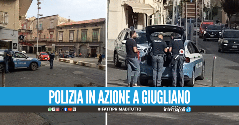 Alto impatto della polizia a Giugliano, identificate 105 persone