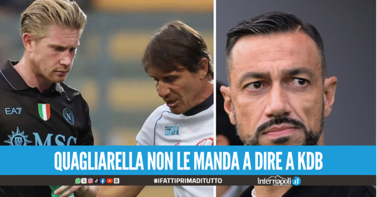 Quagliarella: “Conte chiederà spiegazioni a De Bruyne, ecco cosa fece con me”