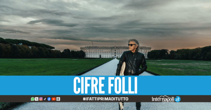 Concerto di Ligabue alla Reggia di Caserta, i prezzi degli hotel schizzano alle stelle: record di 1.072 euro