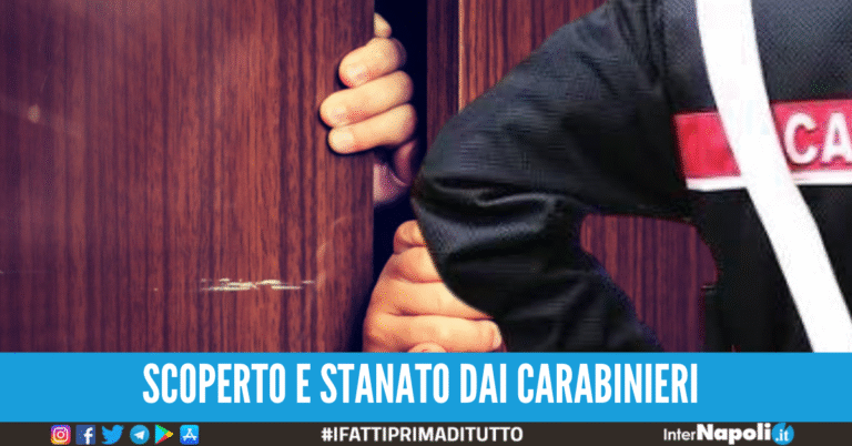 Arrestato latitante a Giugliano, era nascosto nell’armadio della sorella