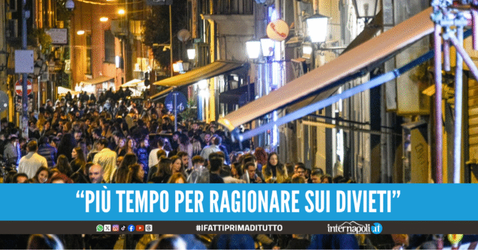 Movida napoletana, nessuna stretta all'asporto: rinviata la decisione sulle restrizioni