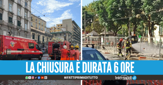Ripristinate via Foria e piazza Cavour, la zona riaperta al traffico dopo la fuga di gas