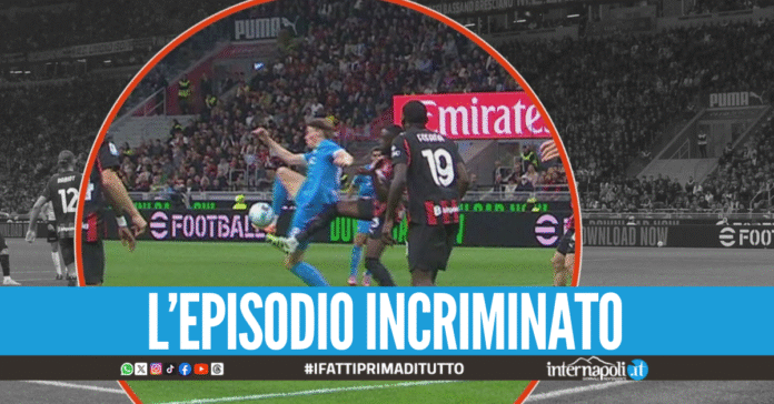 Non mancano le polemiche in Milan-Napoli, la moviola evidenzia un rigore non dato agli azzurri
