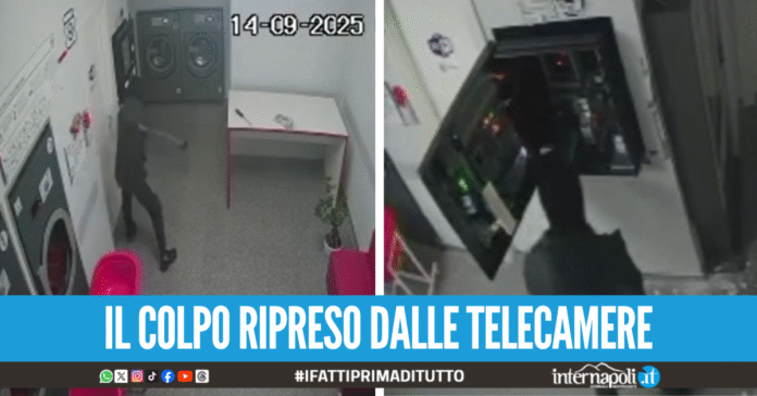 Assalto in lavanderia ad Arzano, ladri fuggono via con la cassa automatica