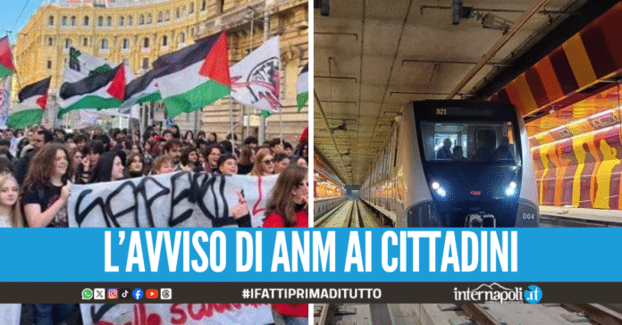 Napoli incrocia le braccia per Gaza, metro e bus in città si fermeranno per 24 ore