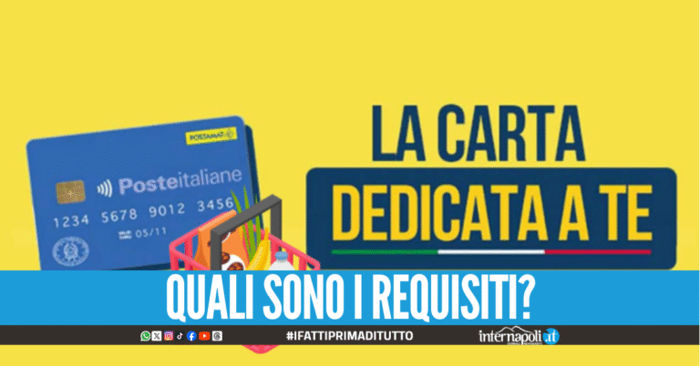 Arriva la "Carta Dedicata a te" a Napoli, il Comune pubblica il link per ottenere la card da 500 euro per la spesa