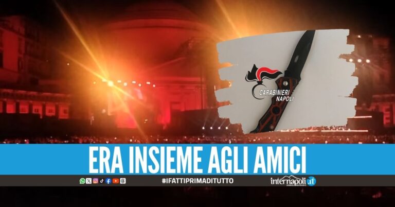 Beccato con un coltello al concerto, 15enne fermato a piazza Plebiscito