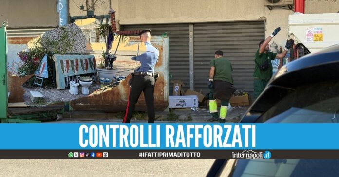 Bonifica a Caivano dopo la 'stesa' al Parco Verde, rimossi i wc