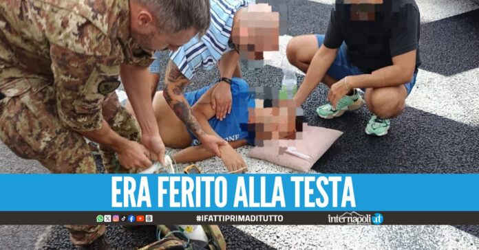 Si accascia all'uscita dell'autostrada a Caserta, salvato dal militare dell'Esercito