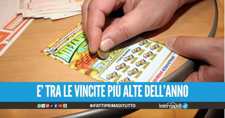 Colpaccio al Gratta e Vinci, compra un biglietto da 20 euro e ne vince 5 milioni