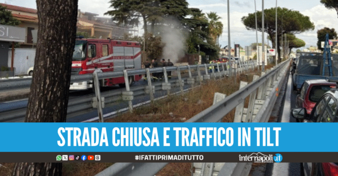 Scoppia la condotta del gas sulla Circumvallazione, attimi di paura tra Giugliano e Qualiano