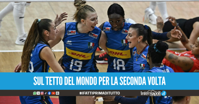 Azzurre del volley da sogno, l'Italia batte la Turchia ed è campione del mondo