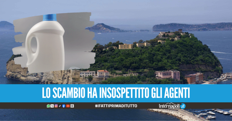 Droga nella bottiglia di detersivo, detenuto beccato nel carcere di Nisida