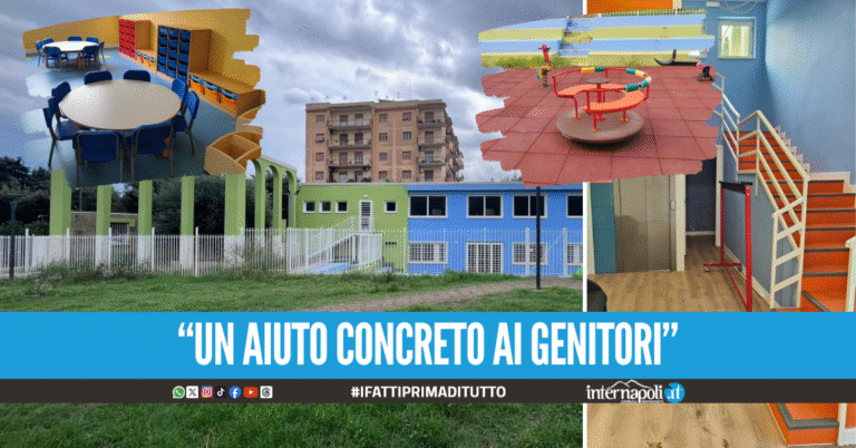 Giugliano inaugura il nuovo asilo nido comunale: posti gratuiti per 20 bambini