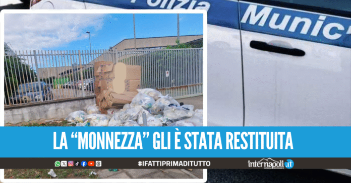 Abbandona scarti di fabbrica in zona industriale ad Arzano, imprenditore colto 