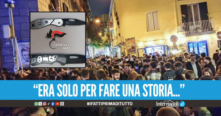 Beccato a fare "reels" in centro storico a Napoli con coltelli alla mano, denunciato minorenne