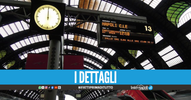 Sciopero dei trasporti a Napoli, soppressi treni per Milano e Roma