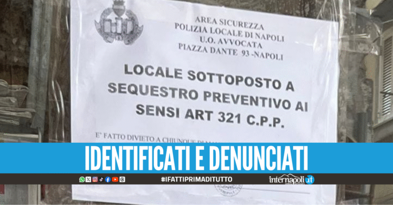 Sequestrato ristorante ai Quartieri, i figli del titolare minacciano gli agenti: "Vi spariamo"