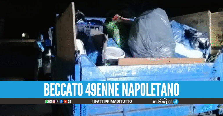 Sorpreso a sversare rifiuti nella zona del campo rom a Giugliano: denuncia e sequestro