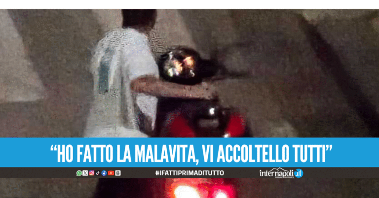 “Ho fatto la malavita, vi accoltello tutti”