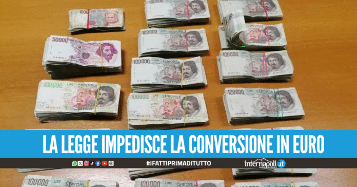 Trova mezzo miliardo di lire a casa dei genitori, ma il 50enne di Caserta non può riscuoterli