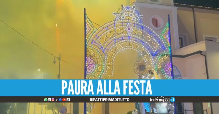 Fuochi d'artificio feriscono 7 persone alla festa patronale nell'Agro Aversano