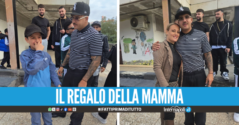 "Andiamo dal dentista" ma era una sorpresa: bimbo incontra Geolier a Scampia