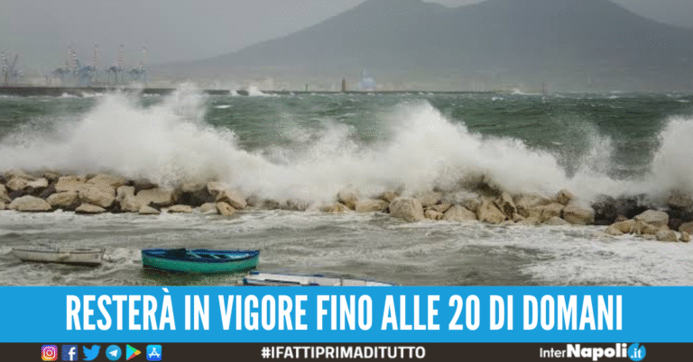 Allerta meteo a Napoli e in Provincia: vento forte e crollo delle temperature