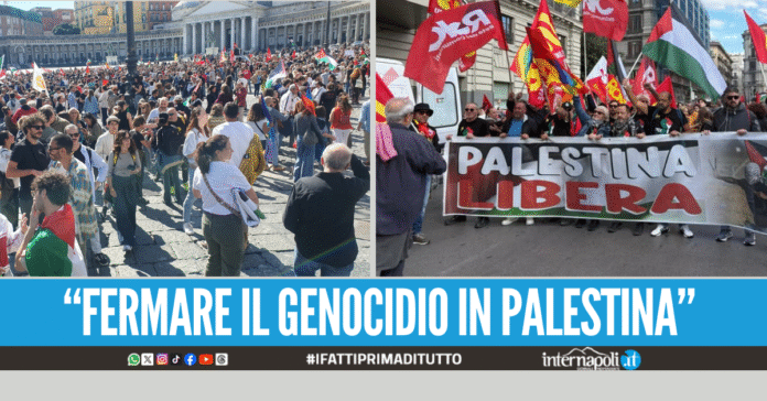 In 50mila in piazza a Napoli per la Palestina: 