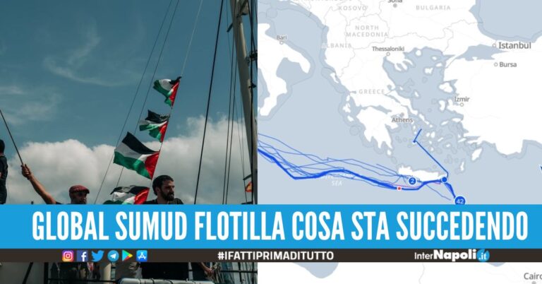 La Global Sumud Flotilla nelle acque di Gaza a rischio attacco, a bordo anche attivisti napoletani