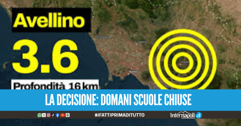 Terremoto in Irpinia, domani scuole chiuse in alcuni comuni in Campania