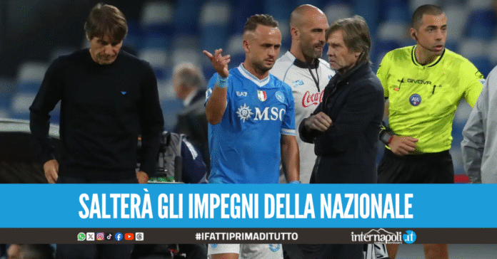Altra tegola per il Napoli, Lobotka out un mese per uno stiramento muscolare
