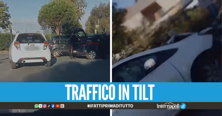 Incidente all'incrocio tra Calvizzano e Villaricca, scontro tra due auto sul "Lagno"