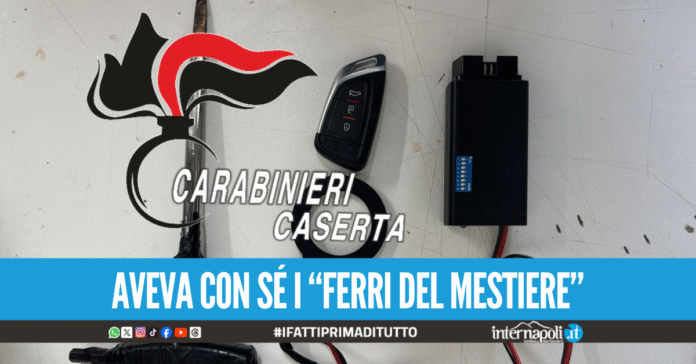 Da Qualiano a Lusciano per provare a rubare auto, 21enne finisce in manette