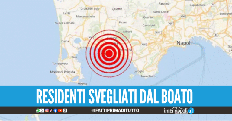 Trema la terra ai Campi Flegrei, scossa nella notte di magnitudo 3.3