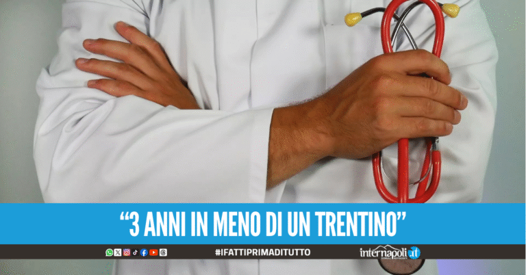 In Campania 3 anni di vita in meno rispetto al Trentino, ecco il report