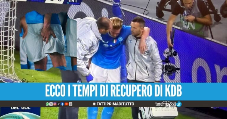 Tegola per il Napoli, De Bruyine si opera: c'è il lungo stop
