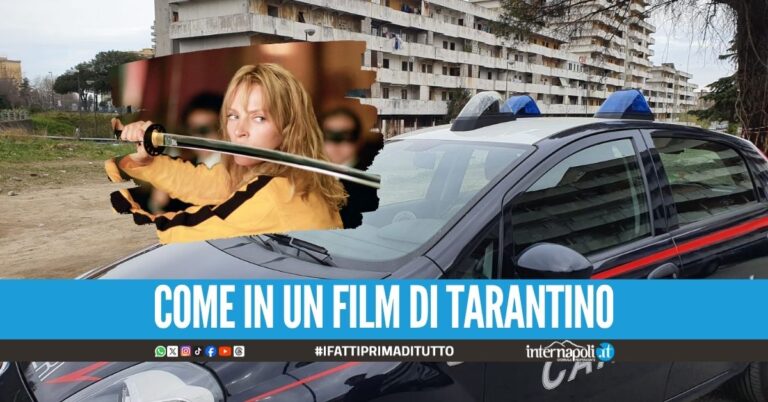 Kill Bill in stile Scampia, arrestati moglie e marito con la katana