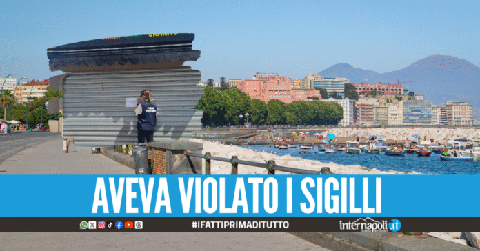 Vendeva snack e bevande sul Lungomare a Napoli ma il chiosco era sotto sequestro, denunciato