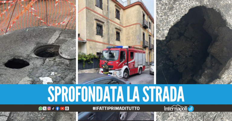 Scoppia la fogna e si apre una voragine ai Camaldoli, traffico in tilt verso la Zona Ospedaliera Scoppia la fogna e si apre una voragine ai Camaldoli, traffico in tilt verso la Zona Ospedaliera