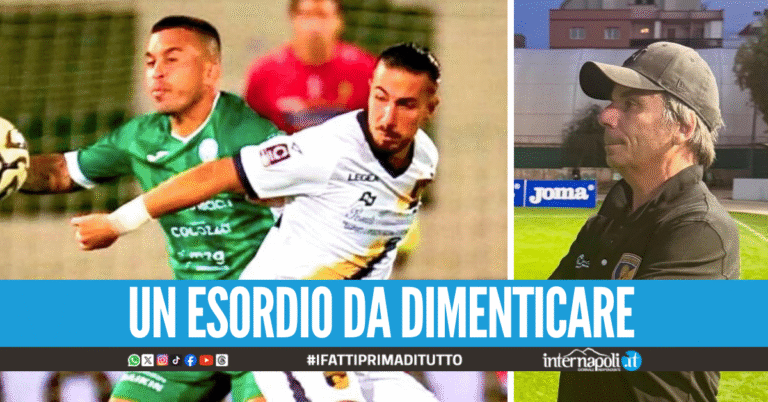 Capuano stecca la prima sulla panchina del Giugliano, i gialloblù sconfitti 3-1 a Monopoli