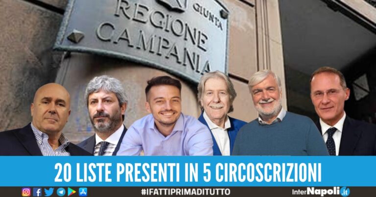 Elezioni regionali in Campania, 6 candidati alla Presidenza si vota il 23 e 24 novembre