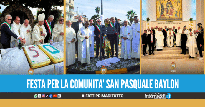 Grande festa per i 50 anni della comunità San Pasquale Baylon, la rotonda intitolata in suo nome