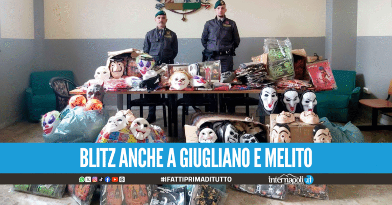 Halloween sicuro a Napoli, sequestrati oltre 100mila prodotti: 15 denunciati Halloween sicuro a Napoli, sequestrati oltre 100mila prodotti: 15 denunciati