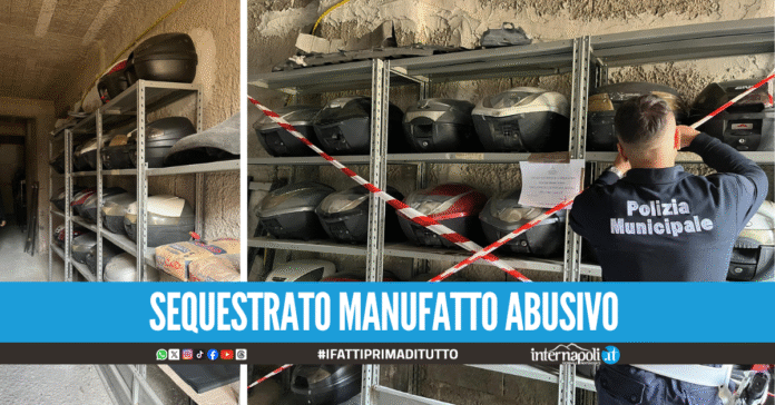 Locale abusivo e riciclaggio a Scampia, pezzi di auto e moto sotto sequestro