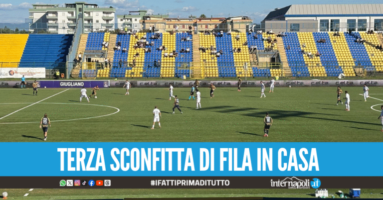 Naufragio gialloblù al "De Cristofaro", il Giugliano travolto 0-3 dal Catania