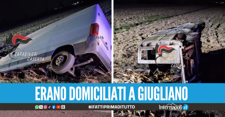 Prima il furto nell'azienda di fiori, poi si schiantano durante la fuga: due arresti nel Casertano