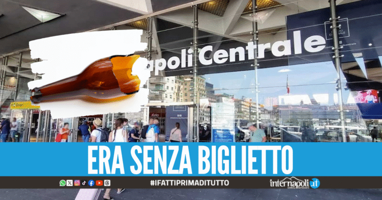 Minaccia e aggredisce addetti e agenti con una bottiglia rotta, arrestato 26enne a Napoli