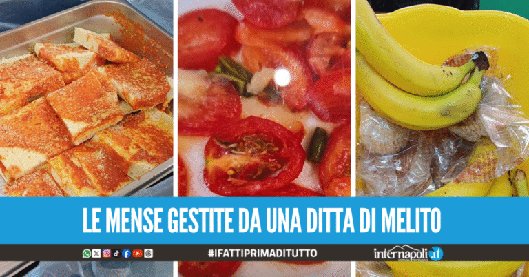 Pizze crude e pomodori germogliati nelle mense a Napoli, bimbi con vomito e mal di pancia